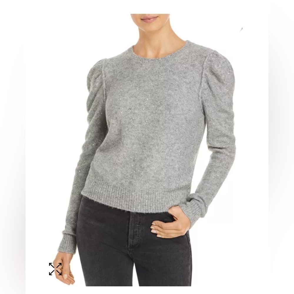 Generation Love Tinsley Sequin Puff Sleeve Sweater